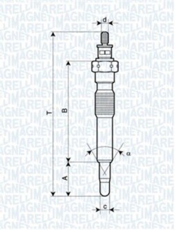 UC62A Свеча накала MAGNETI MARELLI 062900092304