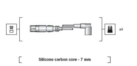 Комплект высоковольтных проводов AUDI A3,A4 VW BORA,GOLF IV,V,PASSAT,TOURAN [] MAGNETI MARELLI 941318111163 (фото 1)