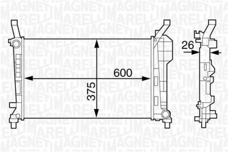 Радіатор охолоджування MAGNETI MARELLI BM1262 (фото 1)
