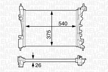 Радіатор охолоджування MAGNETI MARELLI BM1301 (фото 1)