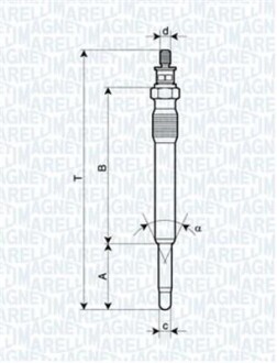 Свічка розжарення MAGNETI MARELLI UC12A