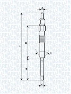 Свеча накала Smart [062900042304] MAGNETI MARELLI UC39A