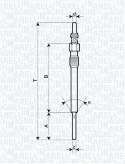 Свічка розжарення MAGNETI MARELLI UY19A