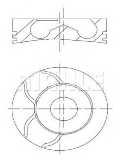 Поршень двигуна MAHLE / KNECHT 0101502 (фото 1)