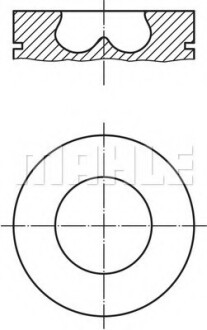 Поршень с кольцами FORD 90.4 TRANSIT 2.4 TDCI 2004- (MAHLE) MAHLE / KNECHT 013 PI 00107 002 (фото 1)