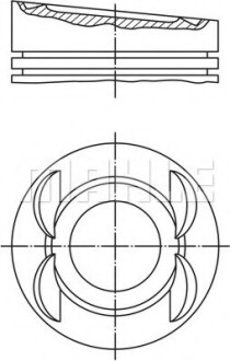 Поршень двигуна MAHLE / KNECHT 028 03 01 (фото 1)