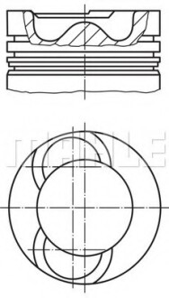 Поршень с кольцами MAHLE / KNECHT 028 19 00 (фото 1)