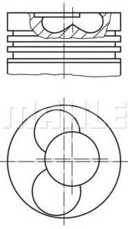 Поршень двигуна MAHLE / KNECHT 030 55 02 (фото 1)