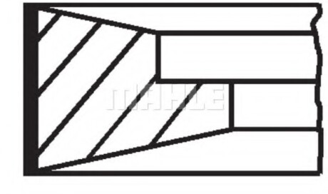 Кольца поршневые (1cyl) R.V.I., VOLVO MAHLE / KNECHT 099 RS 00127 0N0