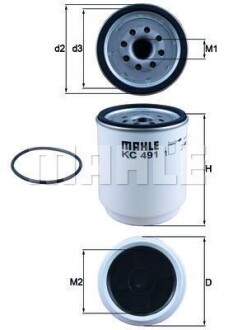 Фильтр топливный MAHLE / KNECHT KC 491D