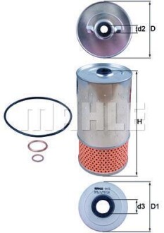 Фильтр масляный MAHLE / KNECHT OX 78D1