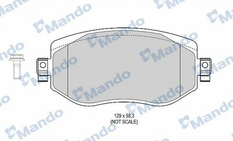 Тормозные колодки дисковые передние MANDO MBF015304 (фото 1)