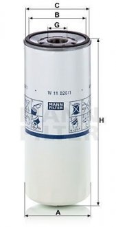Фільтр масляний MANN W 11 020/1