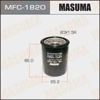 Фільтр масляний Honda Accord (03-12/ 17-), Civic (02-10), CR-V (03-), Fit (04-), Pilot (09-15) (MFC-1820) MASUMA MFC1820 (фото 1)