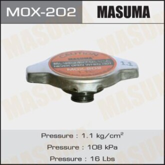 Крышка радиатора Honda/ Lexus/ Mazda/ Mitsubishi/ Subaru/ Suzuki/ Toyota 1.1 bar MASUMA MOX202