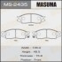 Колодка тормозная передняя Mitsubishi Lancer (00-08) (MS2435) MASUMA