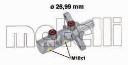 Фото 1 - циліндр гальмівний головний Metelli 05-0728 Циліндр гальмівний головний Metelli 05-0728 (фото 1)