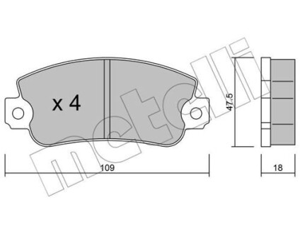 Тормозные колодки Metelli 22-0033-0