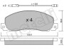 Комплект гальмівних колодок (дискових) Metelli 22-0098-0 (фото 1)