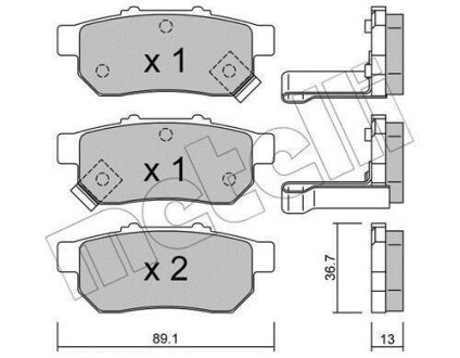 Комплект гальмівних колодок Metelli 22-0176-1