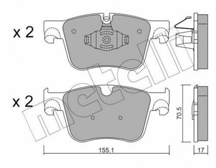 Комплект гальмівних колодок Metelli 22-0985-1