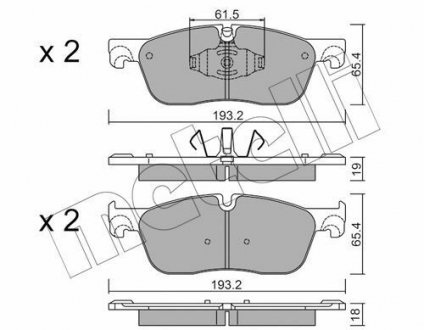 Комплект гальмівних колодок Metelli 22-1123-0
