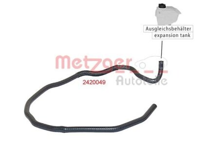 Патрубок системи охолодження гумовий METZGER 2420049 (фото 1)