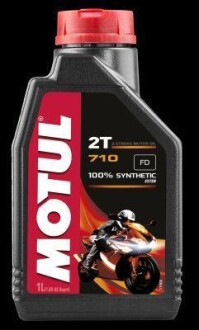 Масло для 2-х тактных двигателей синтетическое эстеровое &quot;710 2T&quot; 1л MOTUL 104034 (фото 1)