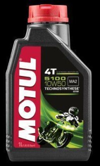 Масло для 4-х тактных двигателей Technosynthese эстеровое &quot;5100 4T 10W50&quot; 1л MOTUL 104074 (фото 1)