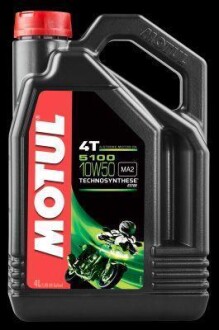 Олива для 4-х тактних двигунів Technosynthese естерова "5100 4T 10W50" 4л MOTUL 104076 (фото 1)
