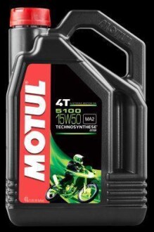 Масло для 4-х тактных двигателей Technosynthese эстеровое 5100 4T 15W50 4л MOTUL 104083 (фото 1)