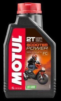 Масло моторное синтетическое "Scooter Power 2T", 1 л (101265=) MOTUL 105881