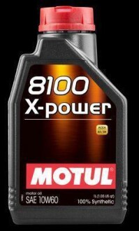 Масло двигателя 8100 X-Power 10W-60 1L MOTUL 106142 (фото 1)