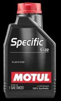 Масло моторное 0W20 Specific 5122 1л MOTUL 107304 (фото 1)