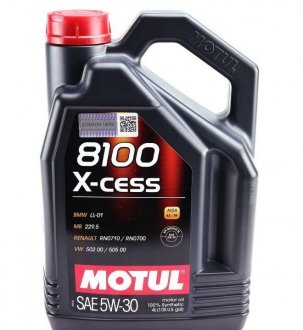Олива моторна 8100 X-cess 5W-30, 4л. MOTUL 368107