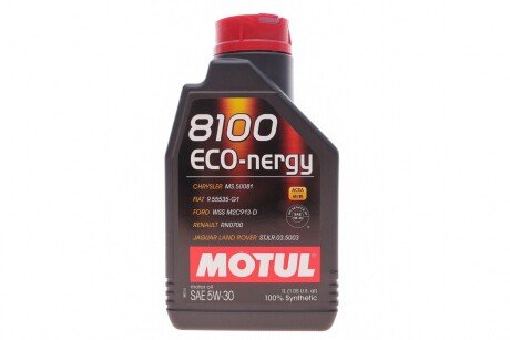 Моторное масло 8100 Eco-Nergy 5W-30 синтетическое 1 л MOTUL 812301