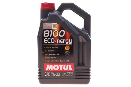 Моторное масло 8100 Eco-Nergy 5W-30 синтетическое 5 л MOTUL 812306