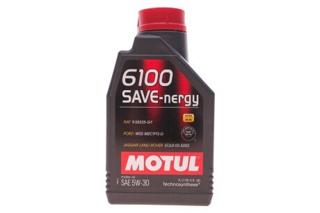Моторное масло 6100 Save-Nergy 5W-30 синтетическое 1 л MOTUL 812411 (фото 1)
