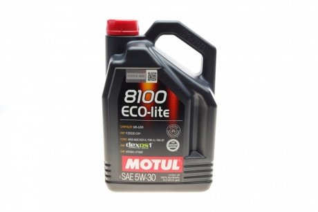 Олива моторна 8100 Eco-Lite 5W-30, 5л. MOTUL 839551