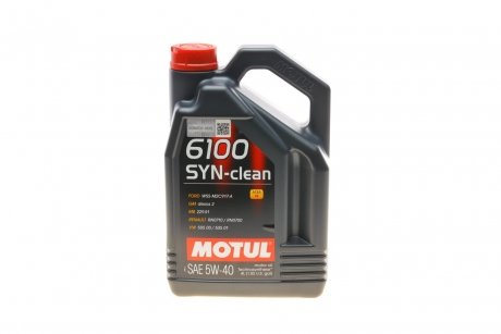 Олива моторна 6100 Syn-Clean 5W-40, 4л. MOTUL 854250