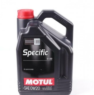 Олива моторна синтетична Specific 5122 SAE 0W20 5 L MOTUL 867606