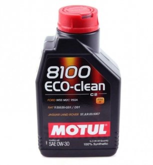 Олива 8100 Eco-clean 0W30 1 L MOTUL 868011