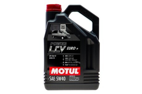 Моторное масло Power LCV Euro+ 5W-40 полусинтетическое 5 л MOTUL 872151 (фото 1)