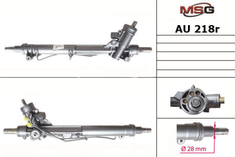 Рульова рейка з ГУР відновлена Audi A6 97-04 MSG AU218R (фото 1)