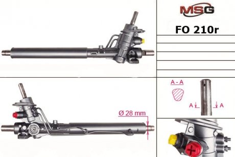 Рульова рейка з ГУР Ford Galaxy, Seat Alhambra, Vw Sharan MSG FO210R