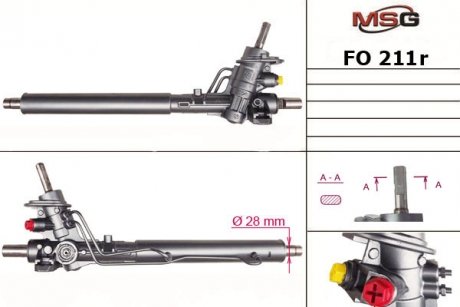 Рульова рейка з ГУР Ford Galaxy, Seat Alhambra, Vw Sharan MSG FO211R