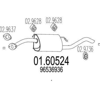 Фото глушник MTS 01.60524 Глушник MTS 01.60524