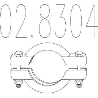 Хомут вихлопної системи MTS 02.8304 (фото 1)