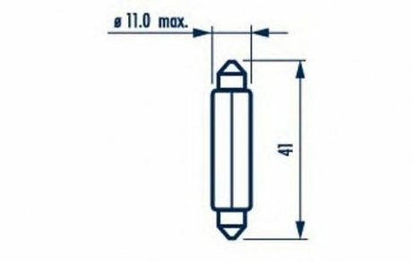 C10W 12V 10W SV8,5 11X41 |FESTOON LAMPS| 10шт NARVA 17314 (фото 1)