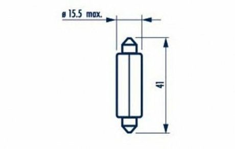C18W 12V 18W SV8,5 15x41 |FESTOON LAMPS| 10шт NARVA 17512